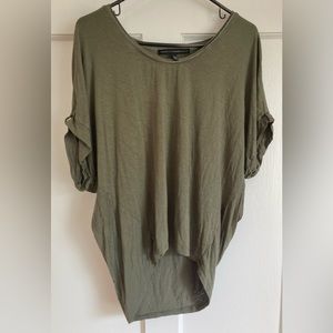 Green shirt, with bead detailing on the sleeves, size: s.